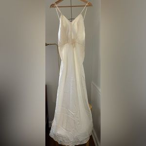 Vintage 1940s Satin Ivory Slip